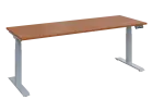 Fleximax 27-20 výškově nastavitelný stůl, kovová podnož stříbrná, deska 25 mm, široký 2000 mm, olše